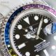 New Rolex Submariner Rainbow Bezel Black Dial Asia 2824 Replica Watches 40mm (2)_th.jpg